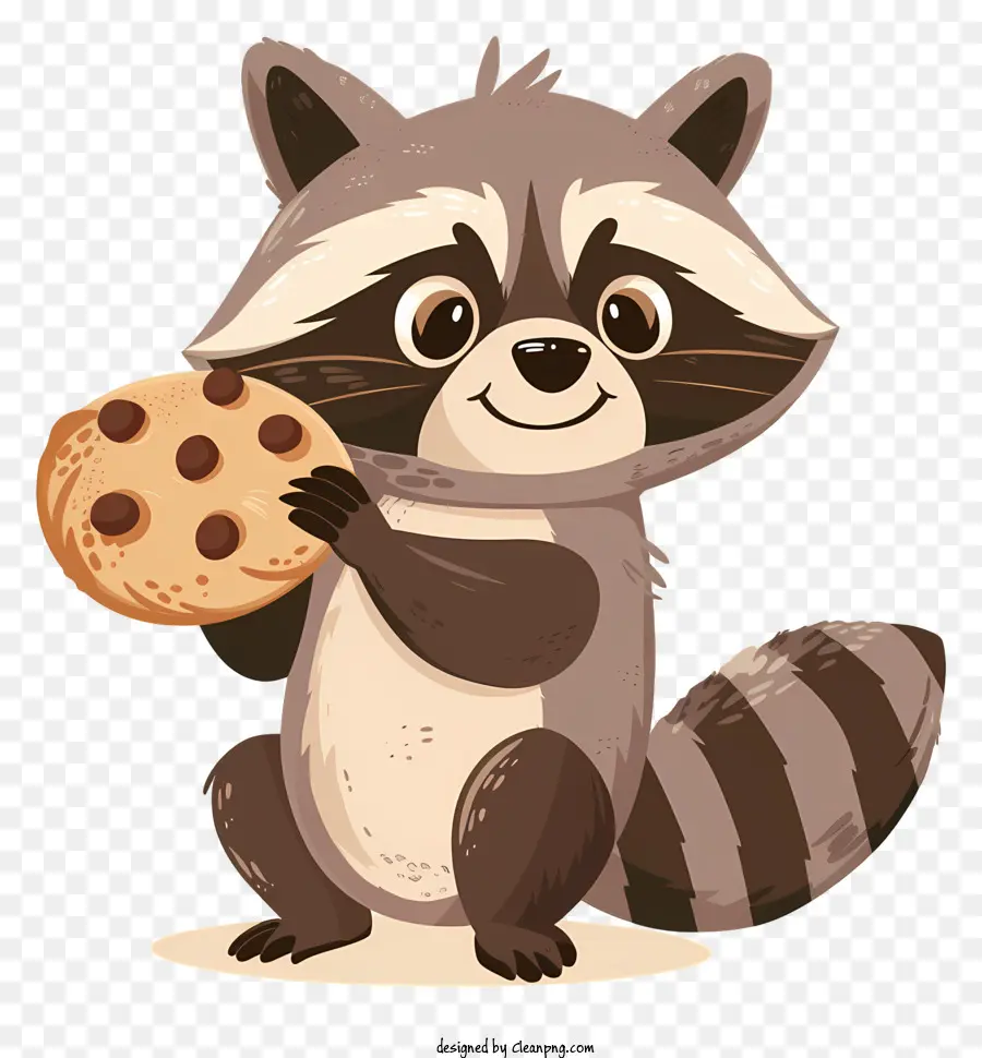 Mapache Con Galleta，Lindo Mapache PNG