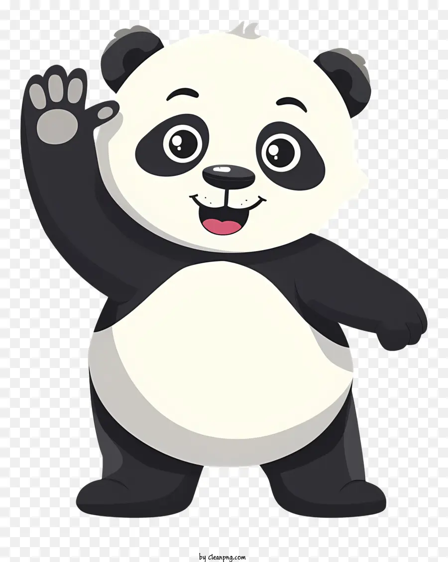 Panda Ondeando Pata，Oso Panda PNG