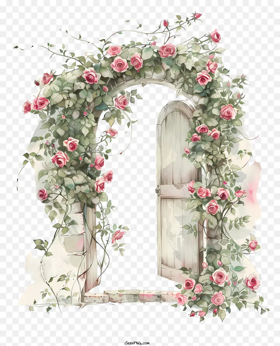 Puerta De Flores De Primavera，Arco PNG