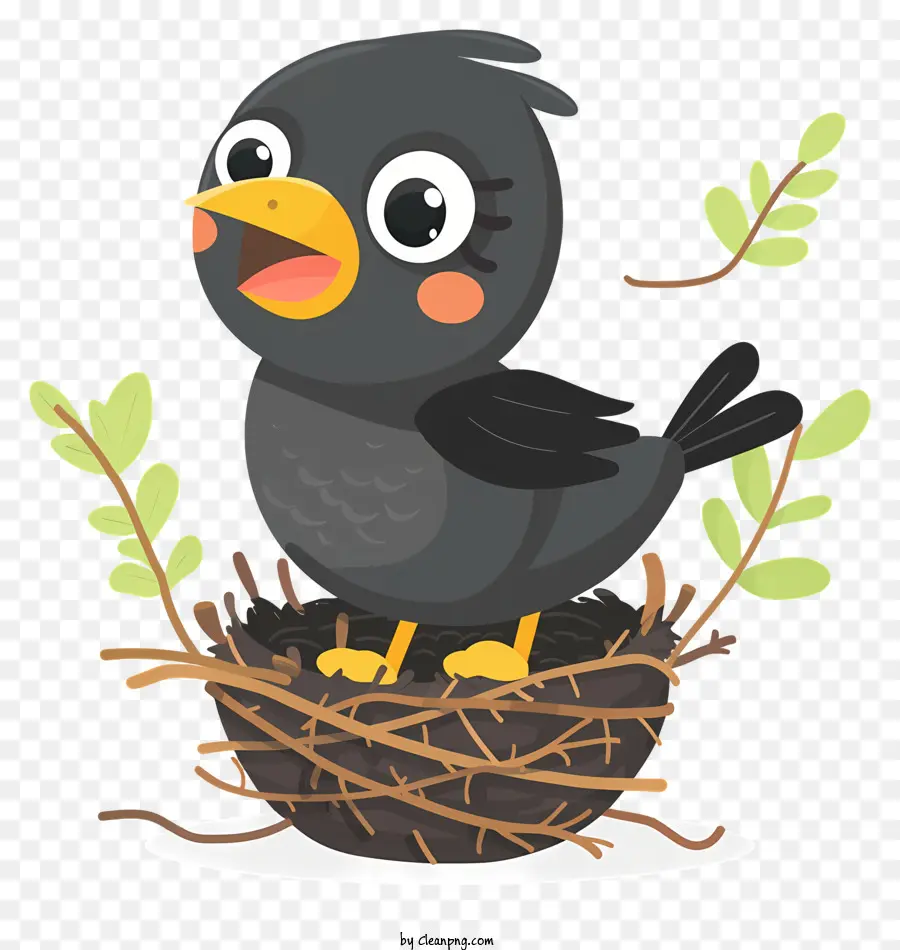 Baby Bird Que Sale Del Nido，De Dibujos Animados De Aves PNG