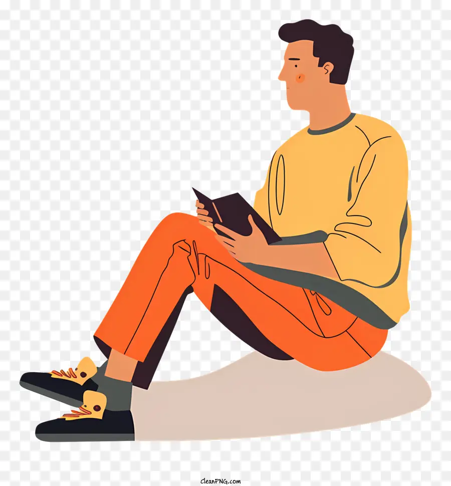 Hombre Sentado Leyendo，La Lectura PNG