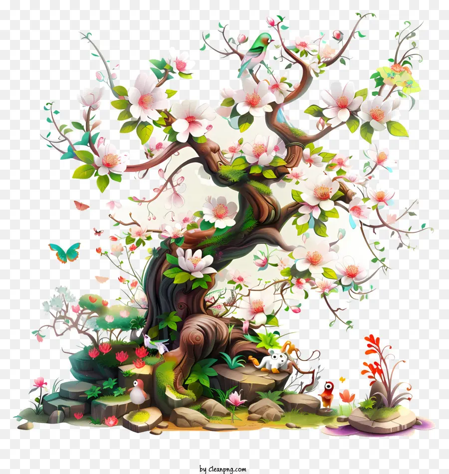 La Primavera，árbol De Flor PNG