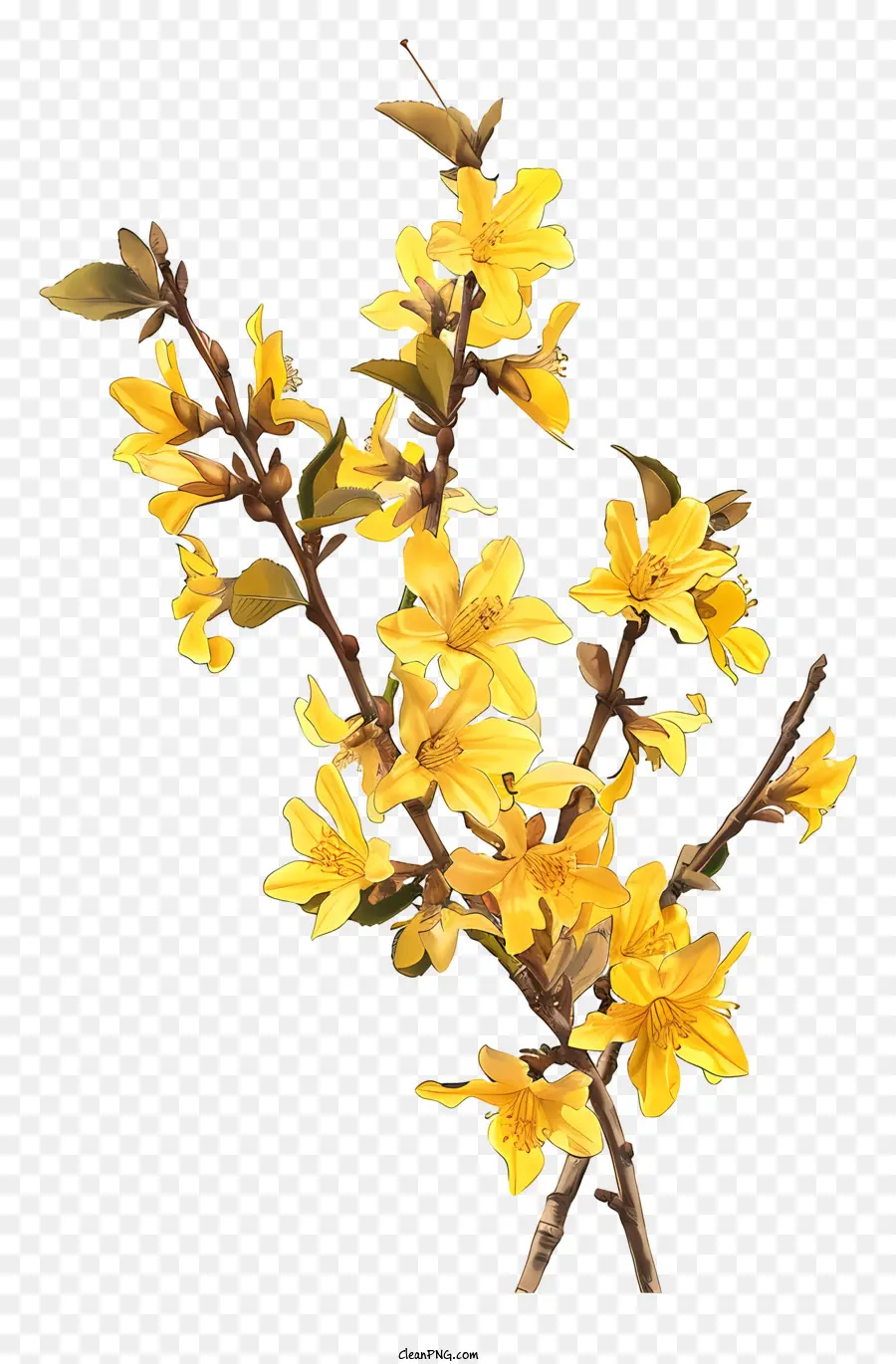 Flor De Forsythia，Flor De Primavera PNG