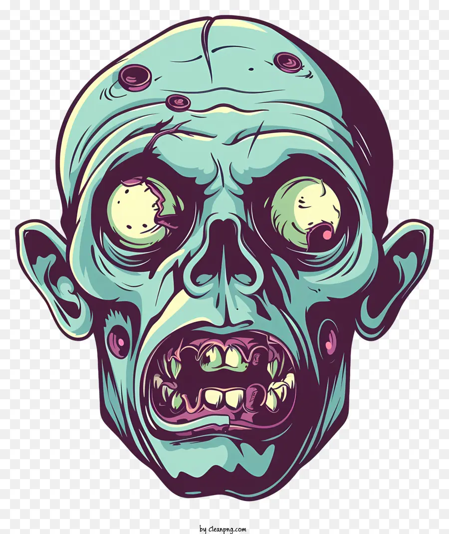 Cabeza De Zombi，Monstruo PNG