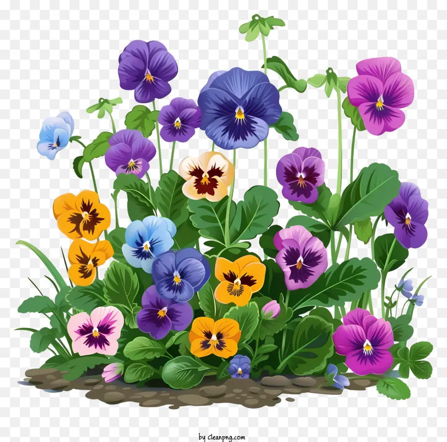 Pansy Flor，Flor De Primavera PNG