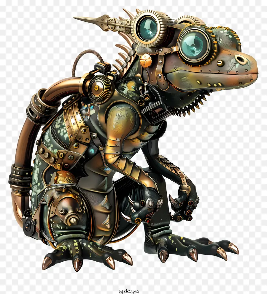 Steampunk，Lagarto Mecánico PNG