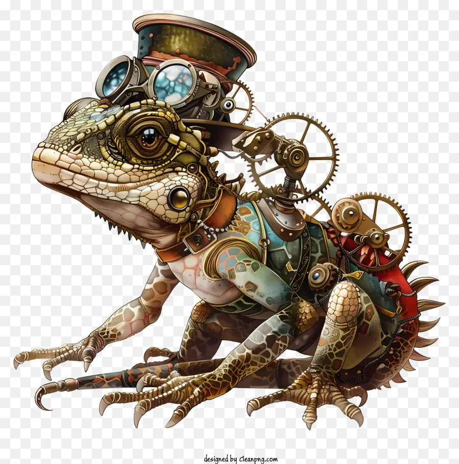 Steampunk，Lagarto Steampunk PNG