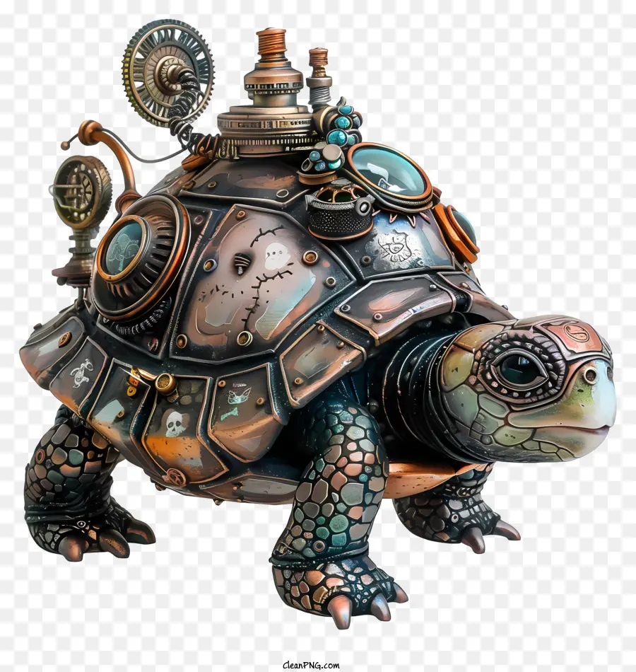 Steampunk，Escultura De Tortuga Marina PNG