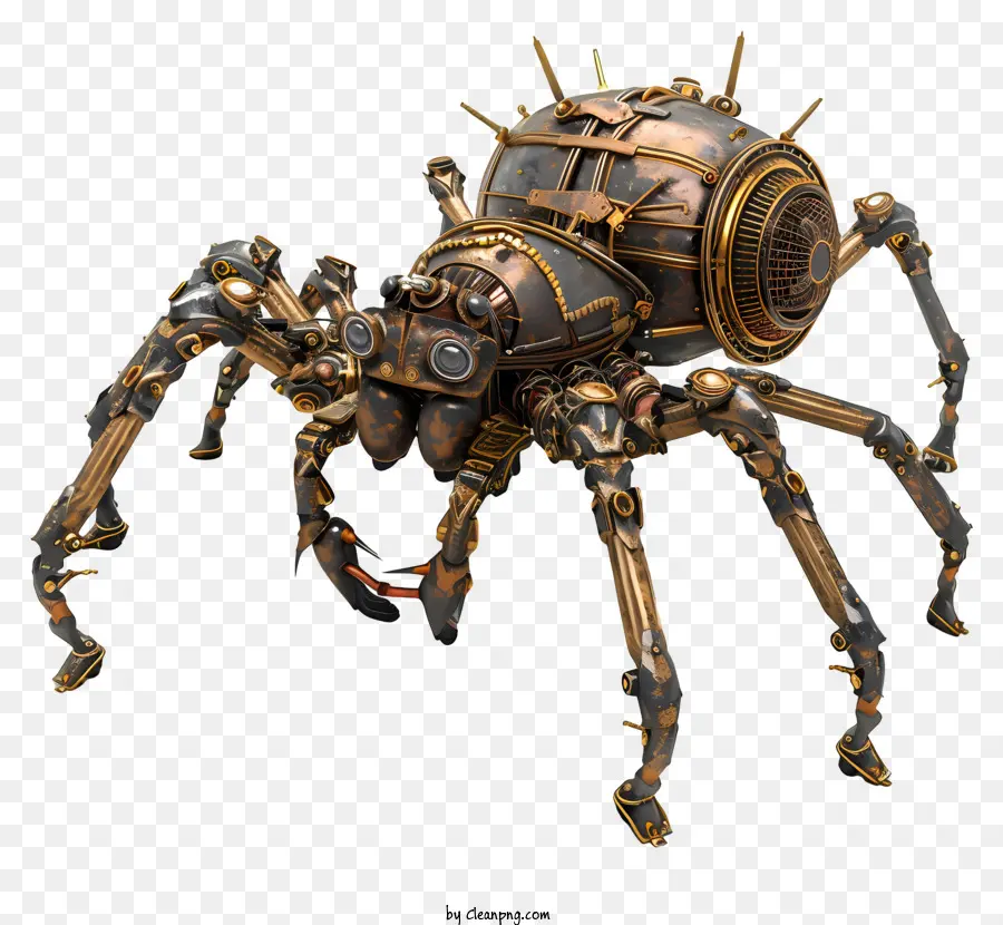 Steampunk，Araña Mecánica PNG