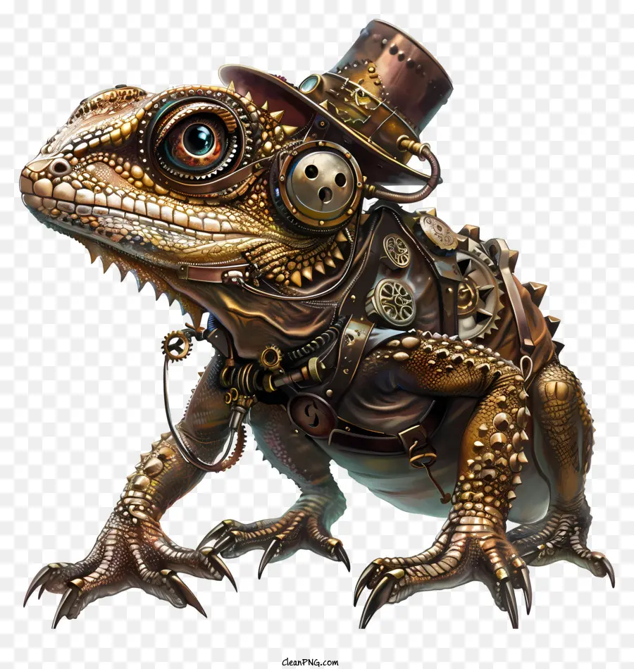 Steampunk，Lagarto Steampunk PNG