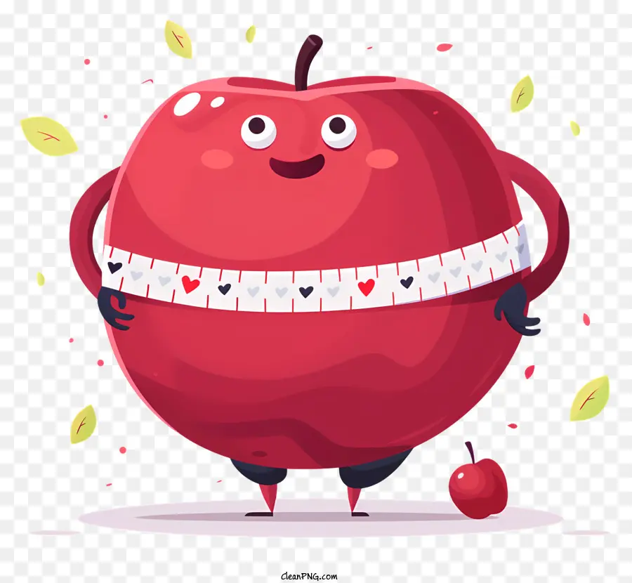 Mundial De La Obesidad Día，Dibujos Animados De Apple PNG