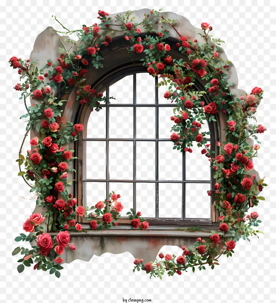 Ventana De Flores De Primavera，Piedra De La Ventana PNG