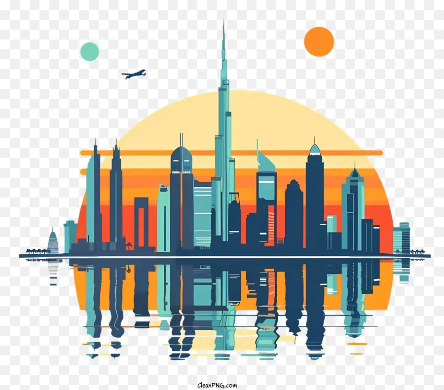 Skyline De Dubai，Paisaje Urbano PNG