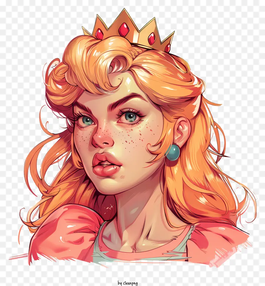 La Princesa，Retrato De Dibujos Animados PNG