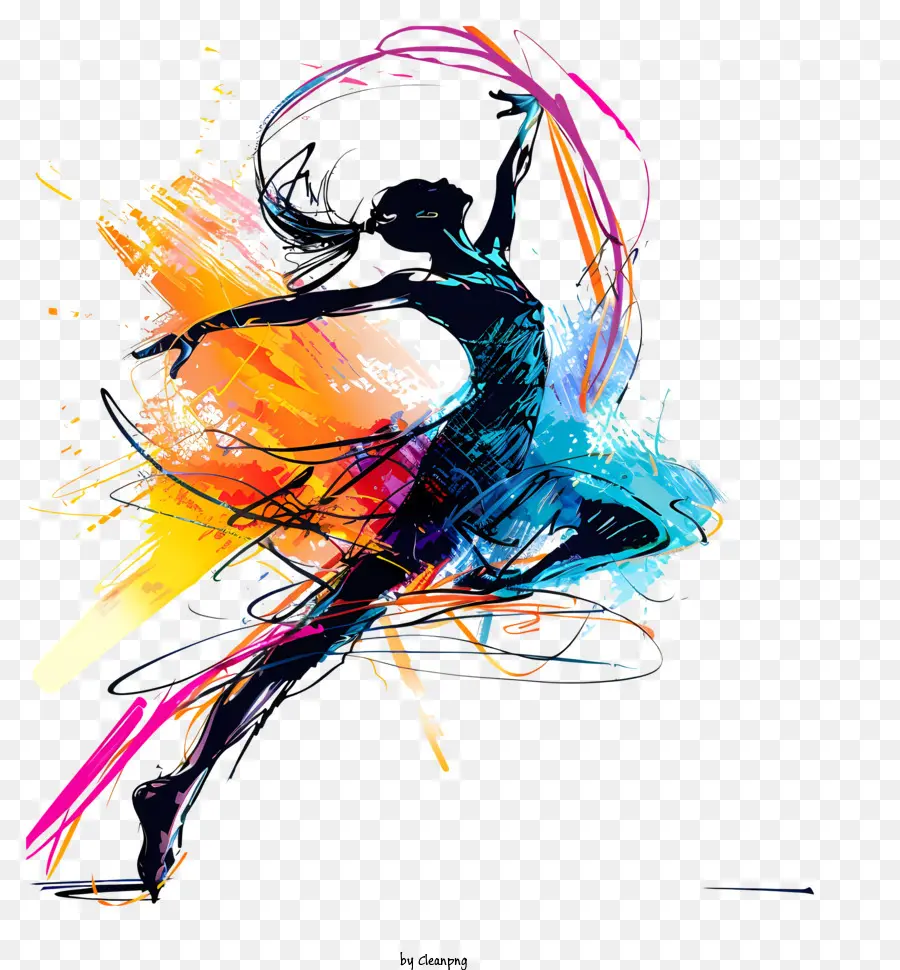 Día Internacional De La Danza，Bailarina Colorida PNG