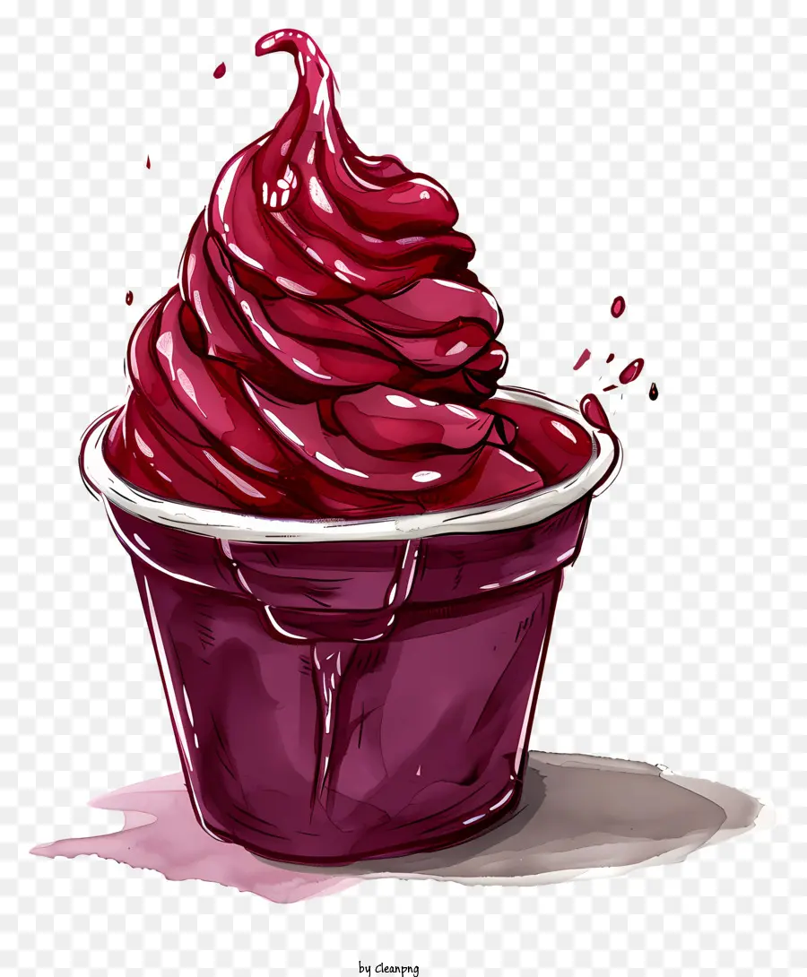 Helado，La Salsa De Frambuesa PNG