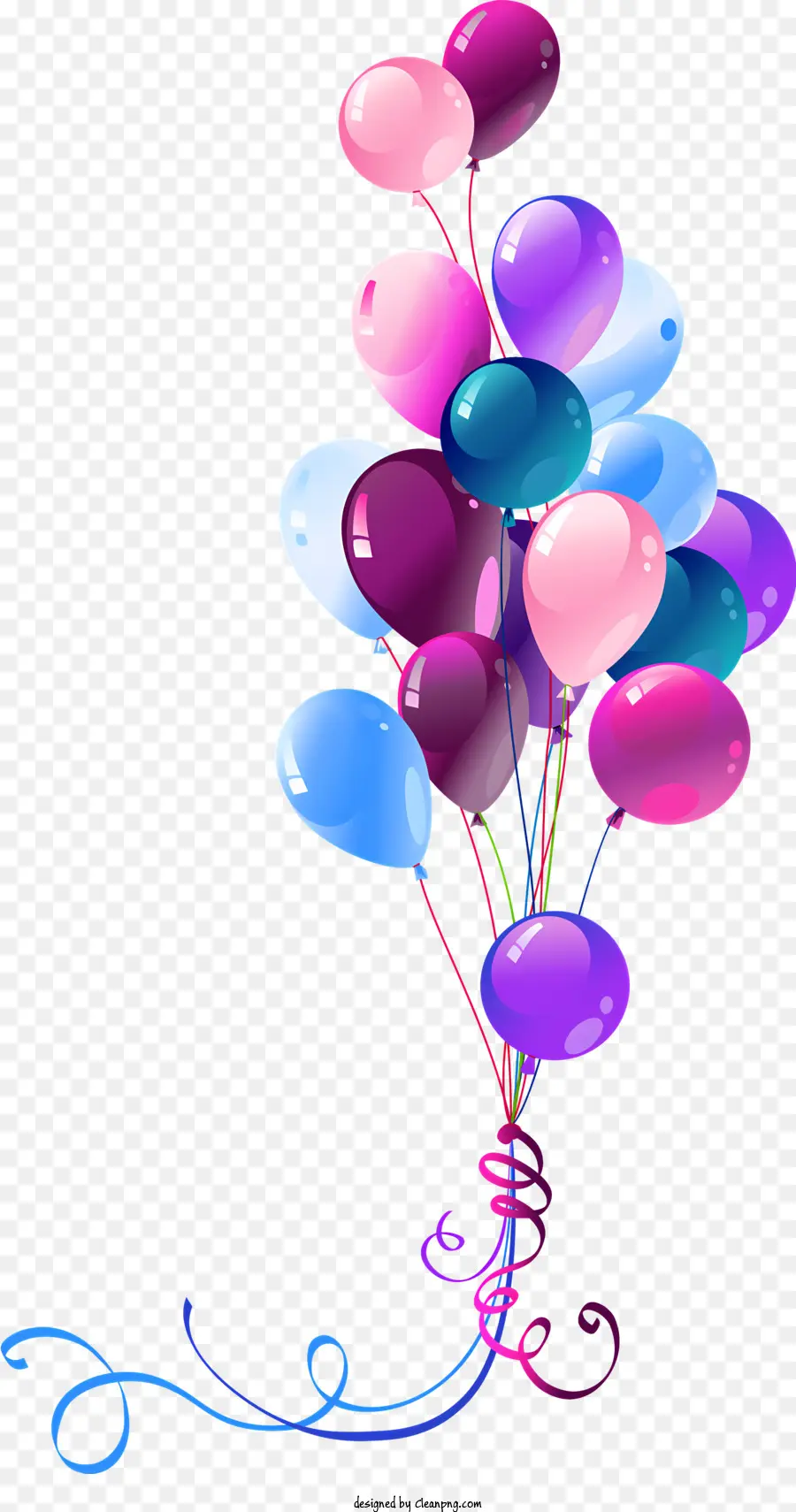 Cumpleaños，Globos Coloridos PNG