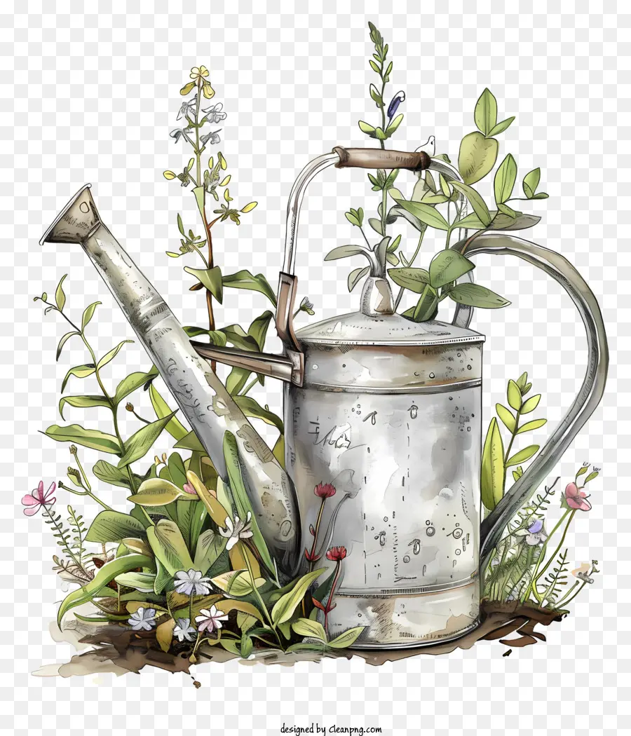 Jardín De Primavera，Watercan PNG