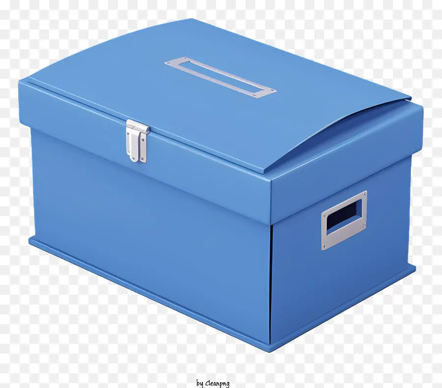 Caja De Cartón，Caja Azul PNG