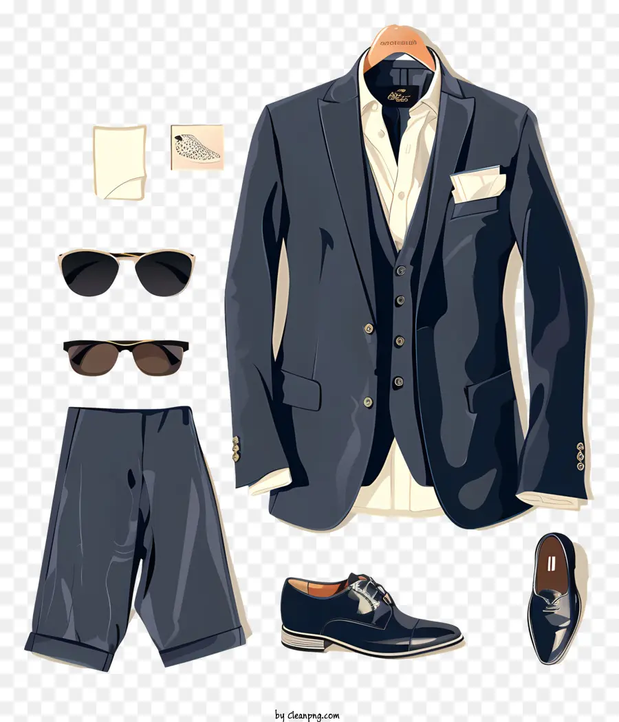 Man Wear Formal，Traje Azul PNG