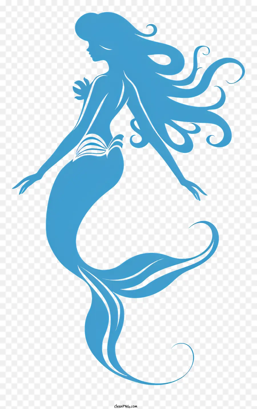 Silueta De Sirena，Sirena PNG