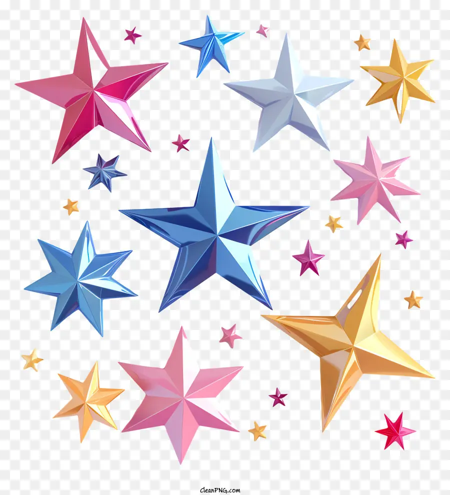 Estrellas，Estrellas De Colores Brillantes PNG