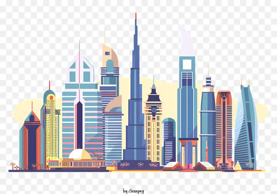 Skyline De Dubai，Horizonte De La Ciudad PNG