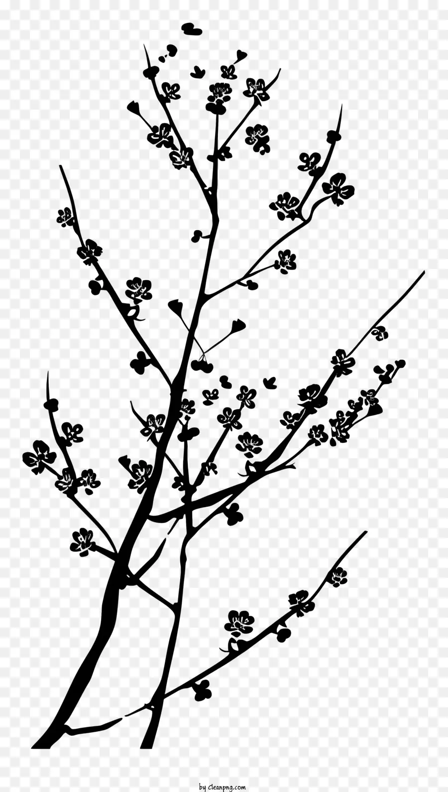 La Silueta De La Flor，Árbol PNG