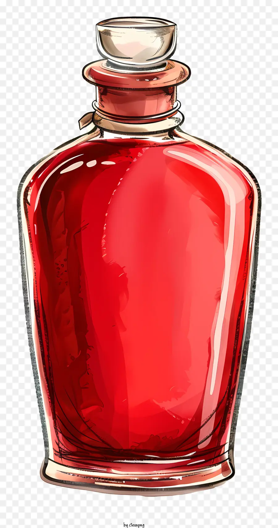Matraz，Botella De Vidrio Rojo PNG