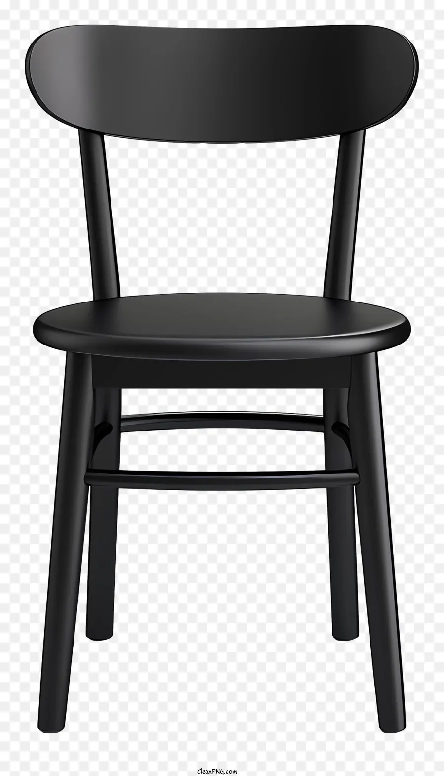 Silla Negra，De Madera PNG