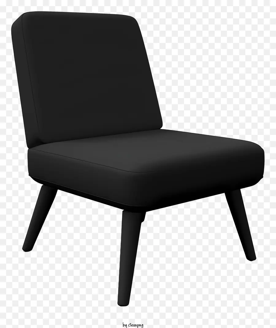 Silla Negra，Sillón De Cuero Negro PNG