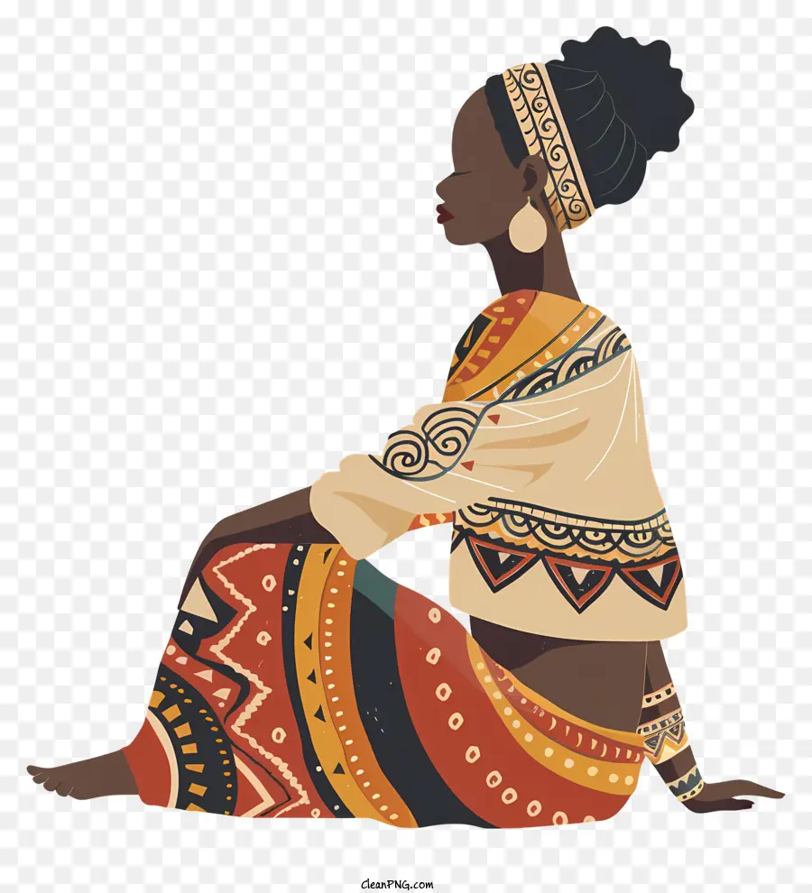 Mujer Africana，La Moda Africana PNG
