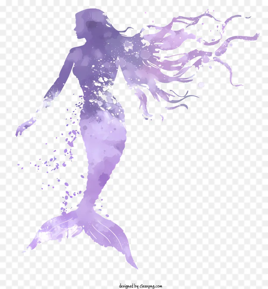 Silueta De Sirena，Sirena PNG