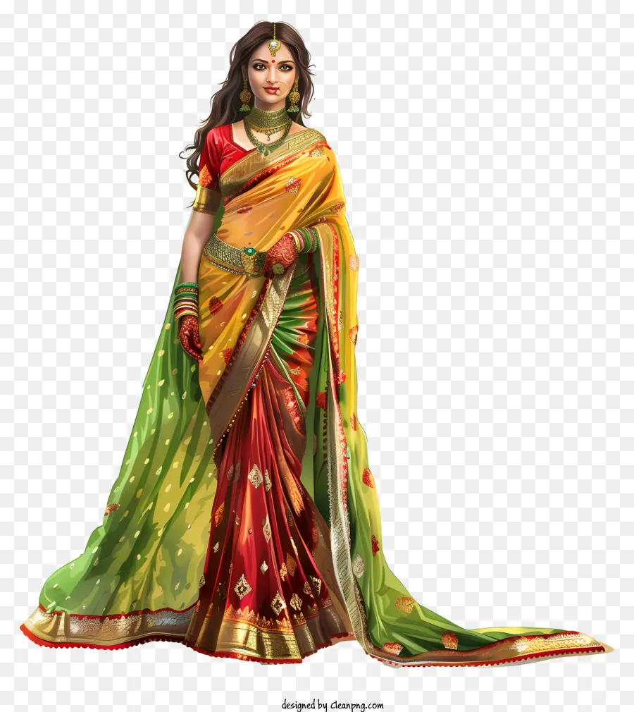 Sari Indio，Vestido Tradicional PNG