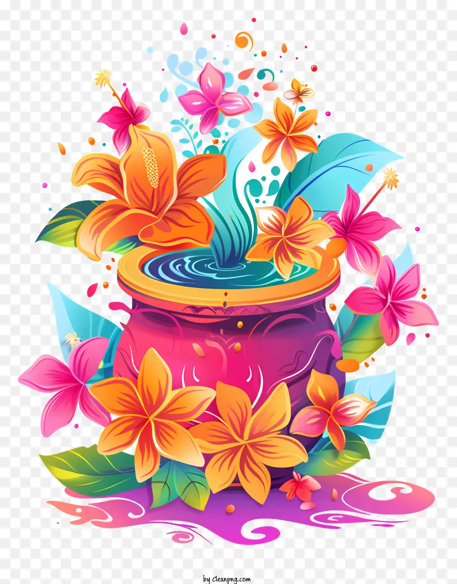 Songkran，Florero PNG