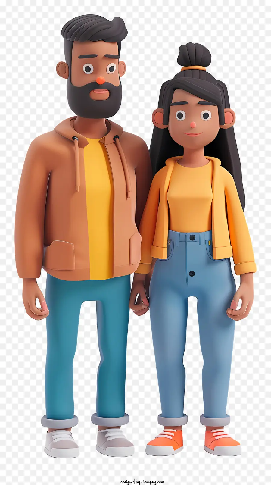 Pareja，Render 3d PNG