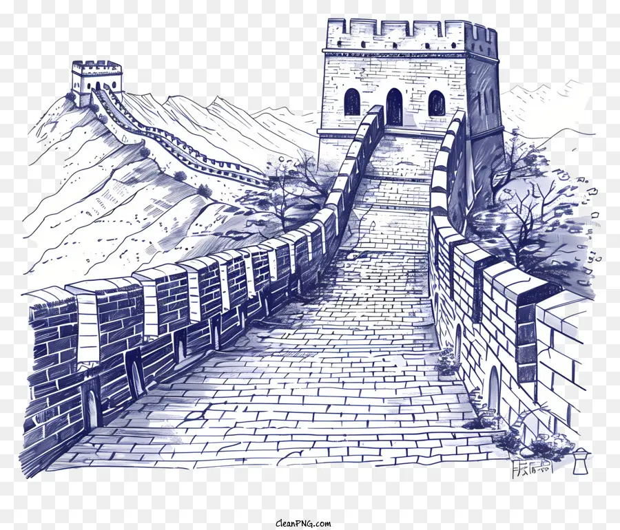 La Gran Muralla De China，Siglo 15 PNG