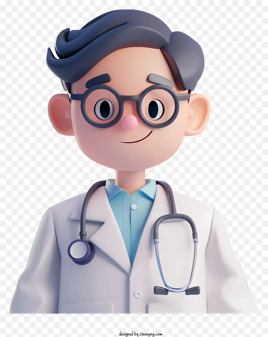 Médico，Gafas PNG