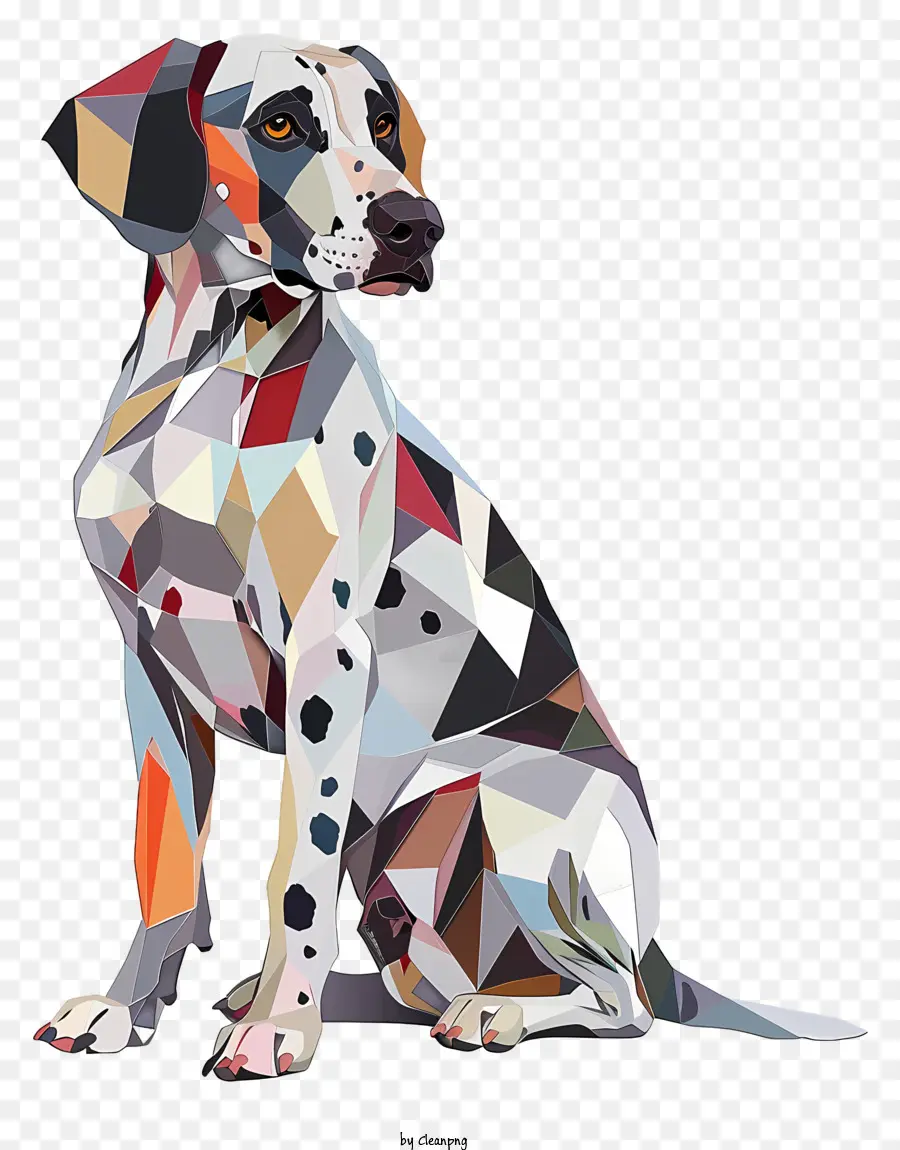 Perro Dálmata，Perro Geométrico PNG