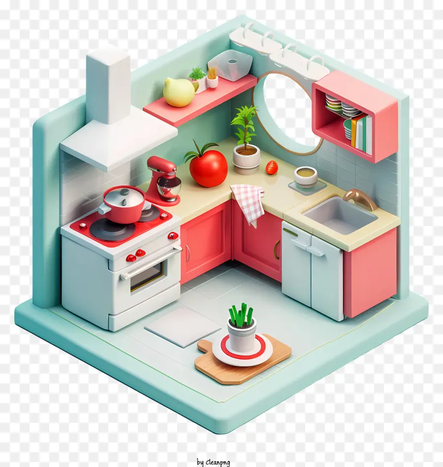 Cocina，Tejas Rojas PNG