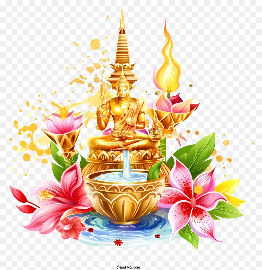 Songkran，Estatua De Buda PNG