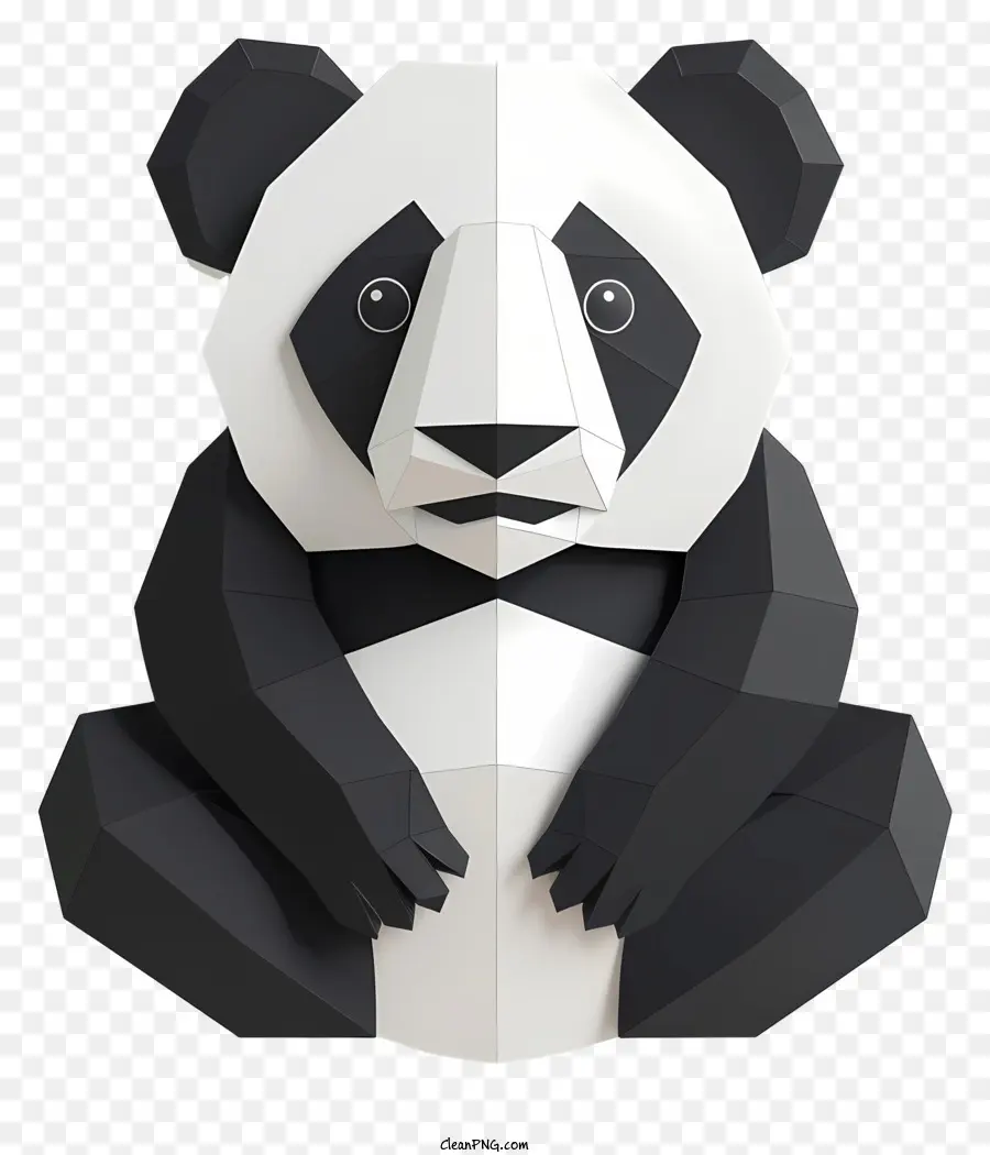 Panda，Origami PNG