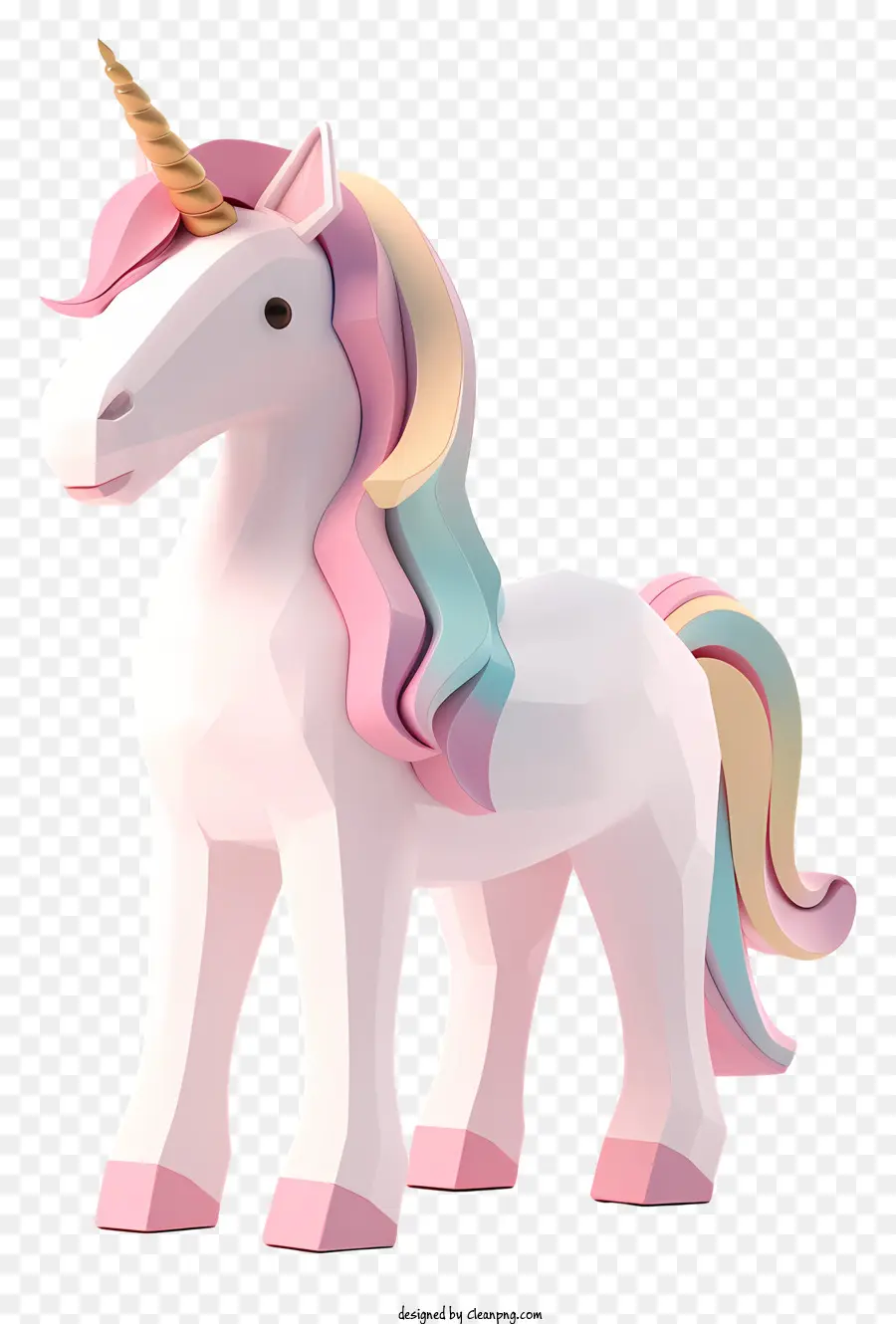 Unicornio，Unicornio Poligonal PNG