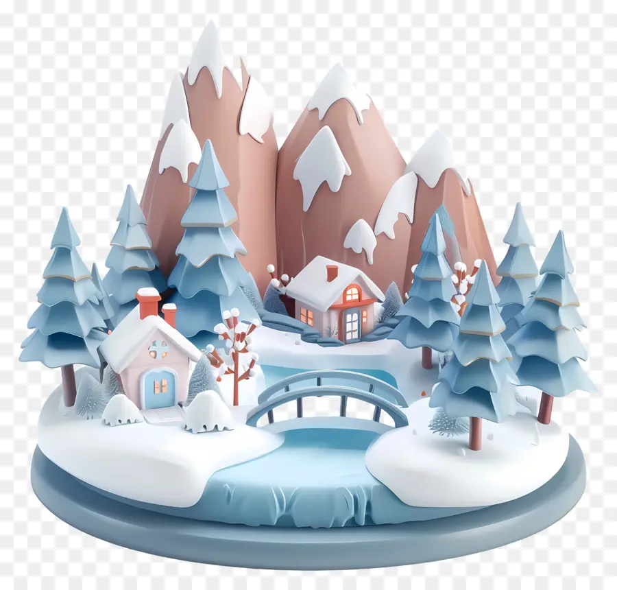 Winter Wonderland，Aldea De Invierno PNG