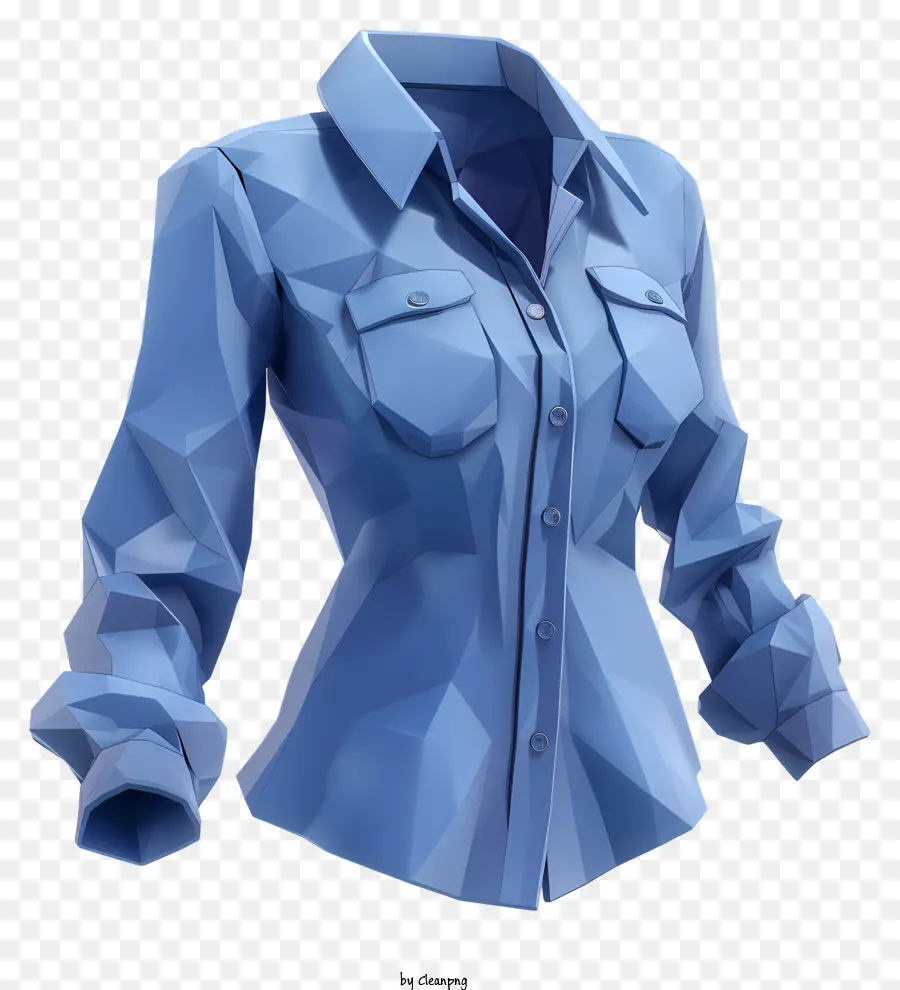 Blusa，Camisa Azul PNG