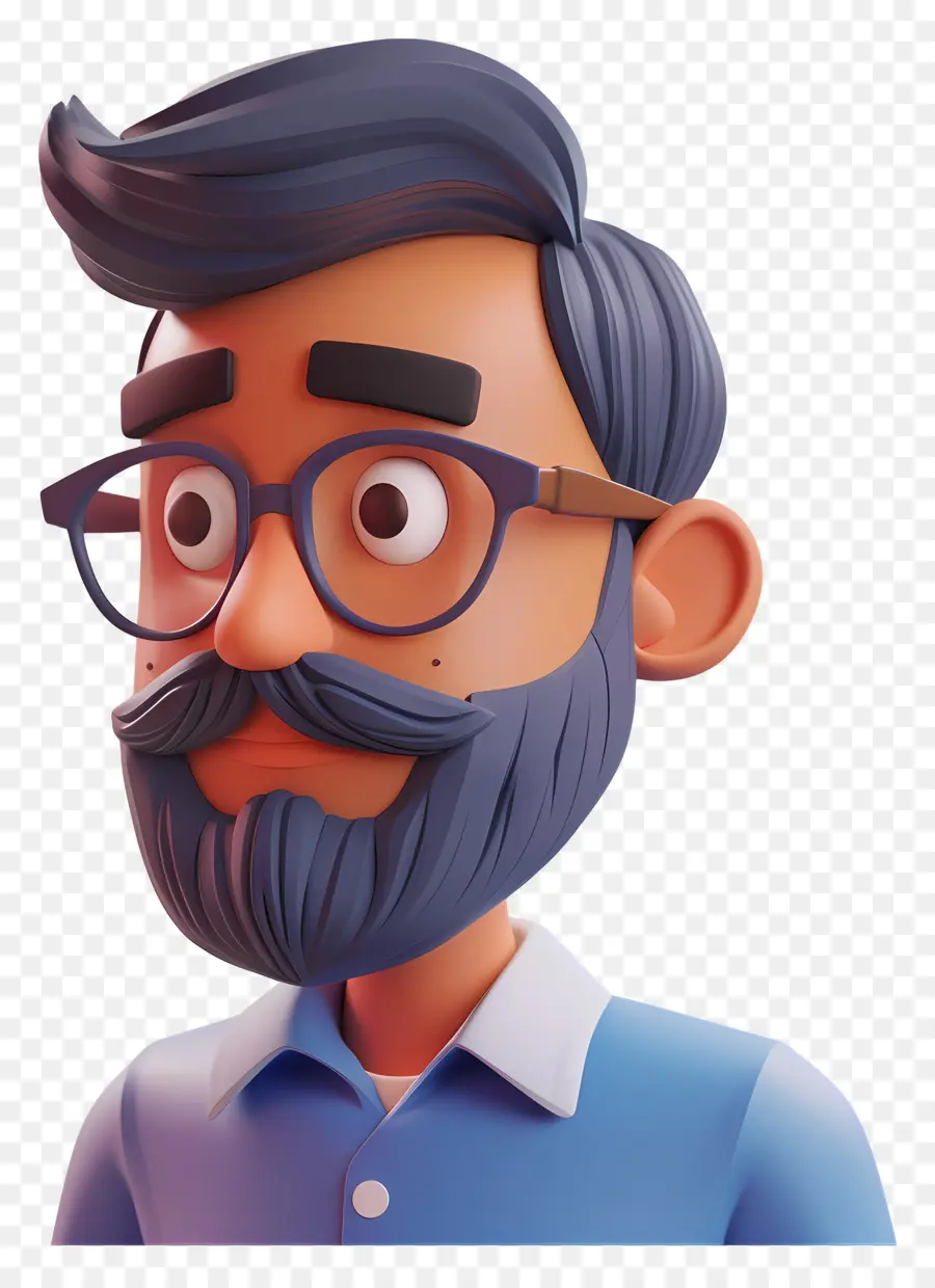 Dibujos Animados De Hombre，El Hombre Con Barba PNG