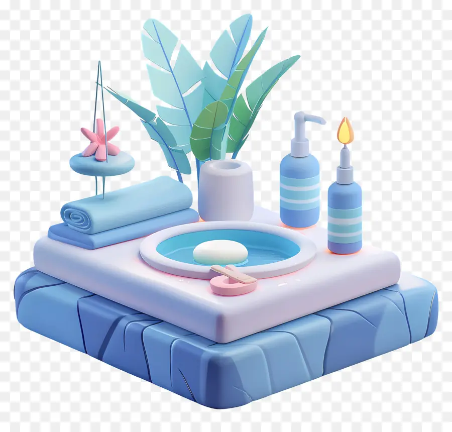 Spa，Superficie De Azulejos Azules PNG