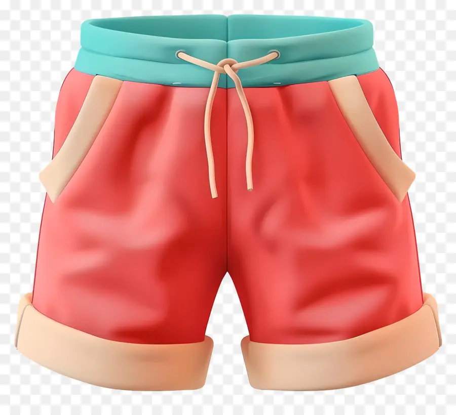 Bermudas，Pantalones Cortos Rojos PNG