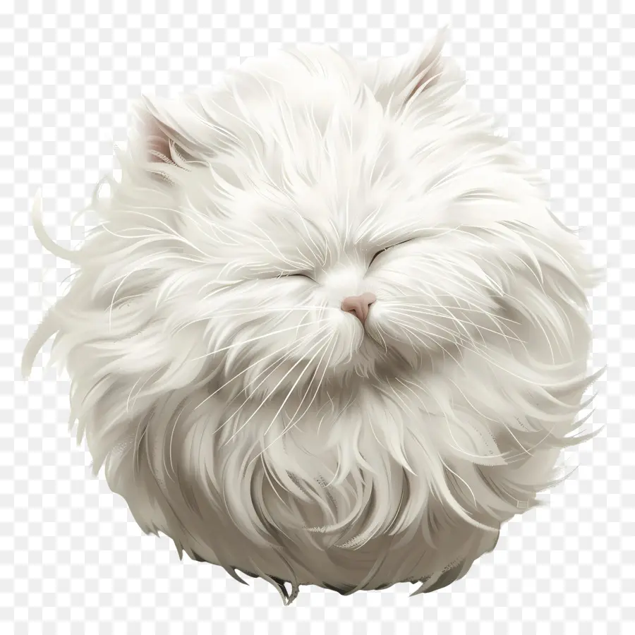 Día De Concientización De La Bola De Pelo，Gato Blanco PNG