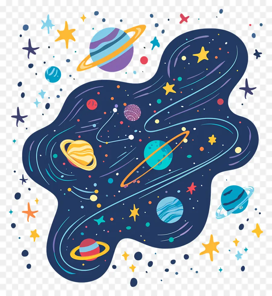 Universo，Planeta Colorido PNG